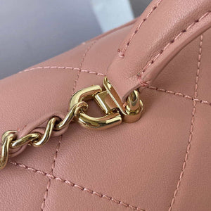 Chanel CC AS2681 Flap Bag With top Handle Calfskin Pink - Default Title - View 4