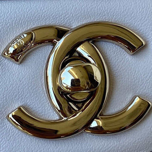 Chanel CC AS2681 Flap Bag With top Handle Calfskin White - Default Title - View 3