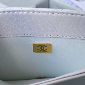 Chanel CC AS2681 Flap Bag With top Handle Calfskin White - Default Title - View 9