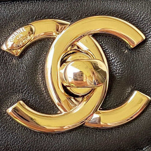 Chanel CC AS2681 Flap Bag With top Handle Calfskin Black - Default Title - View 3