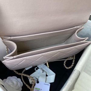 Chanel CC AS2681 Flap Bag With top Handle Calfskin Light Pink - Default Title - View 7