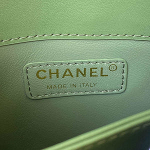 Chanel CC AS2681 Flap Bag With top Handle Calfskin Green - Default Title - View 8
