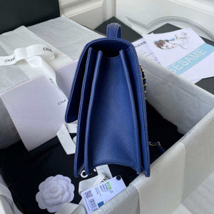 Chanel CC AS2681 Flap Bag With top Handle Calfskin Blue - Default Title - View 5