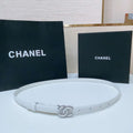 Chanel CC resin white with chain teeth gold and silver logo buckle 1.5cm AA0918 - '--Please Select-- - View 1
