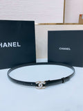 Chanel CC resin white with chain teeth gold and silver logo buckle 1.5cm AA0921