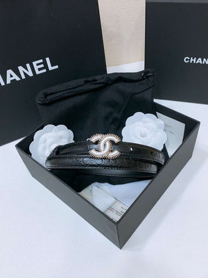 Chanel CC resin white with chain teeth gold and silver logo buckle 1.5cm AA0922 - '--Please Select-- - View 3
