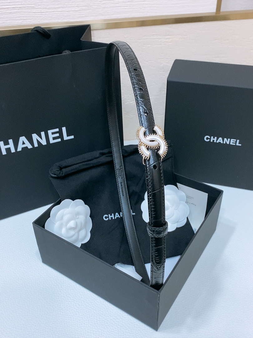 Chanel CC resin white with chain teeth gold and silver logo buckle 1.5cm AA0922 - '--Please Select-- - View 6