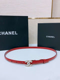 Chanel CC resin white with chain teeth gold and silver logo buckle 1.5cm AA0923