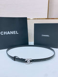 Chanel CC resin white with chain teeth gold and silver logo buckle 1.5cm AA0917