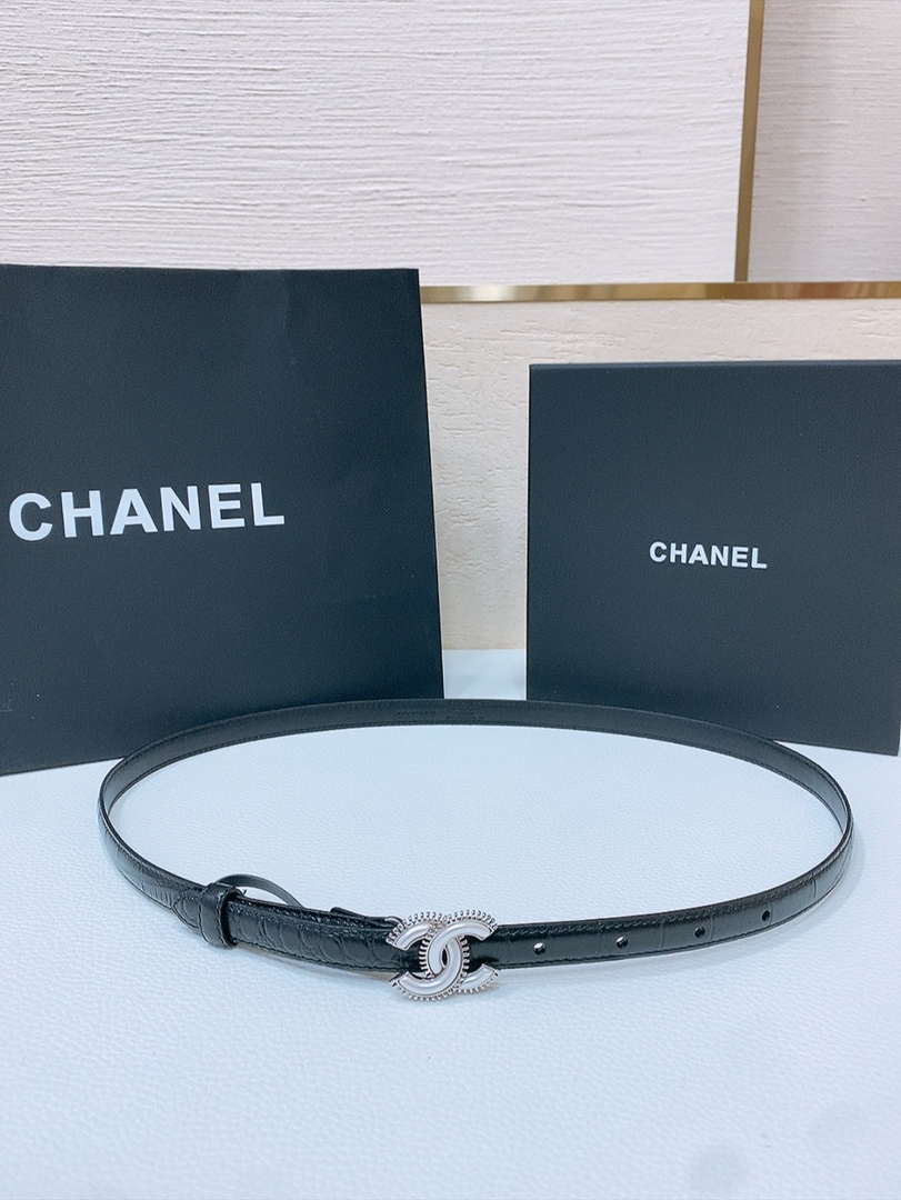 Chanel CC resin white with chain teeth gold and silver logo buckle 1.5cm AA0917 - '--Please Select-- - View 1
