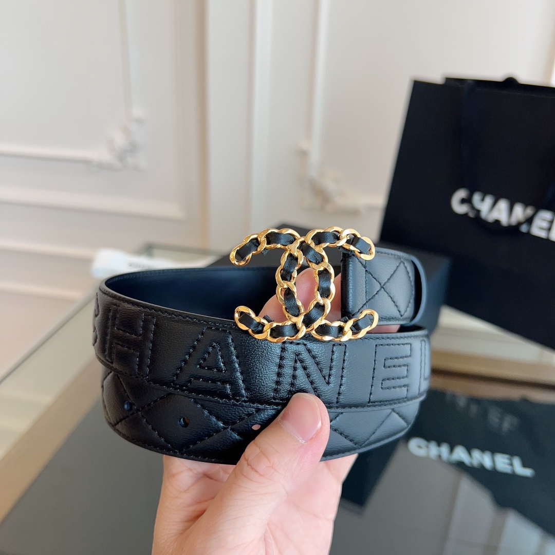 Chanel CC Sheepskin leather 3.0cm belt AA0941 - '--Please Select-- - View 1