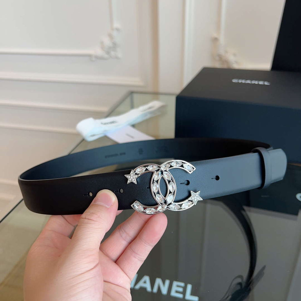 Chanel CC Sheepskin leather 3.0cm belt AA0945