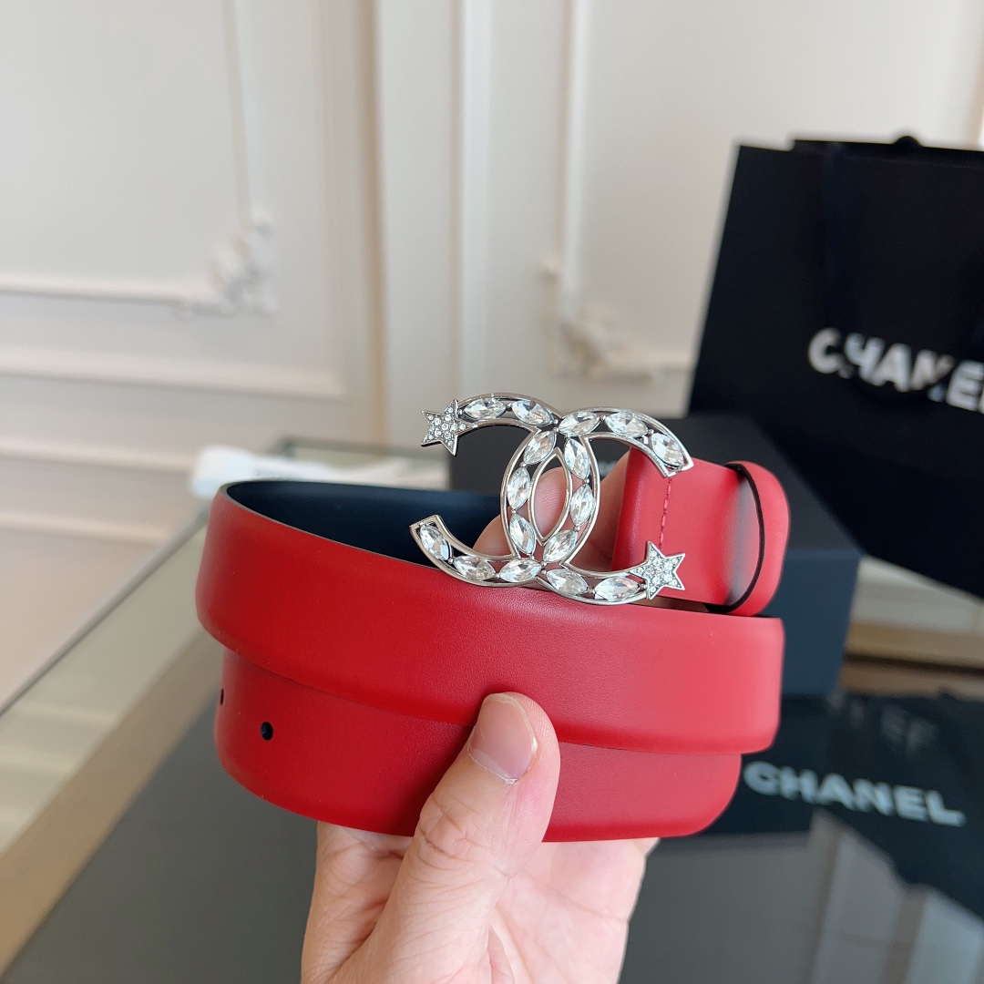 Chanel CC Sheepskin leather 3.0cm belt AA0947 - '--Please Select-- - View 1