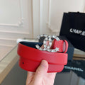 Chanel CC Sheepskin leather 3.0cm belt AA0947
