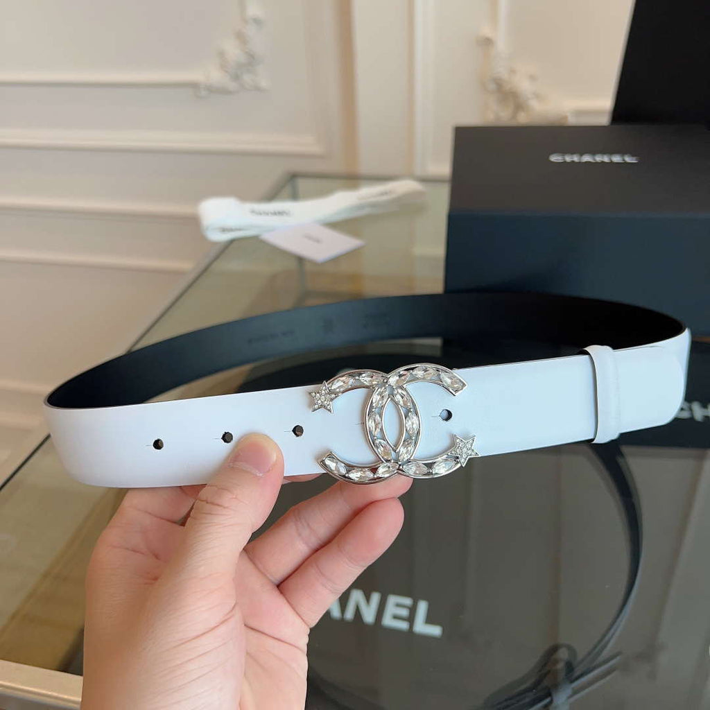 Chanel CC Sheepskin leather 3.0cm belt AA0948