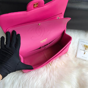 Chanel CF A01113 Classic Flap Bag in Lambskin Dark Pink - Default Title - View 6