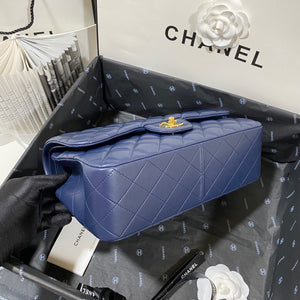 Chanel CF A01113 Classic Flap Bag in Lambskin Navy Blue - Default Title - View 7