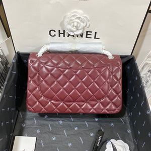 Chanel CF A01113 Classic Flap Bag in Lambskin Wine Red - Default Title - View 2