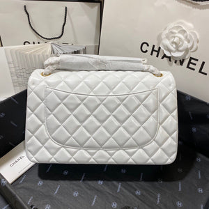 Chanel CF A01113 Classic Flap Bag in Lambskin White - Default Title - View 5