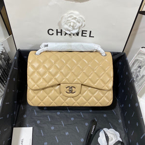 Chanel CF A01113 Classic Flap Bag in Lambskin Apricot - Default Title - View 1