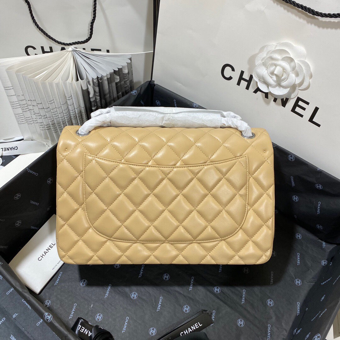 Chanel CF A01113 Classic Flap Bag in Lambskin Apricot - Default Title - View 5