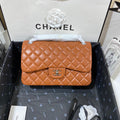 Chanel CF A01113 Classic Flap Bag in Lambskin Tan - Default Title - View 1