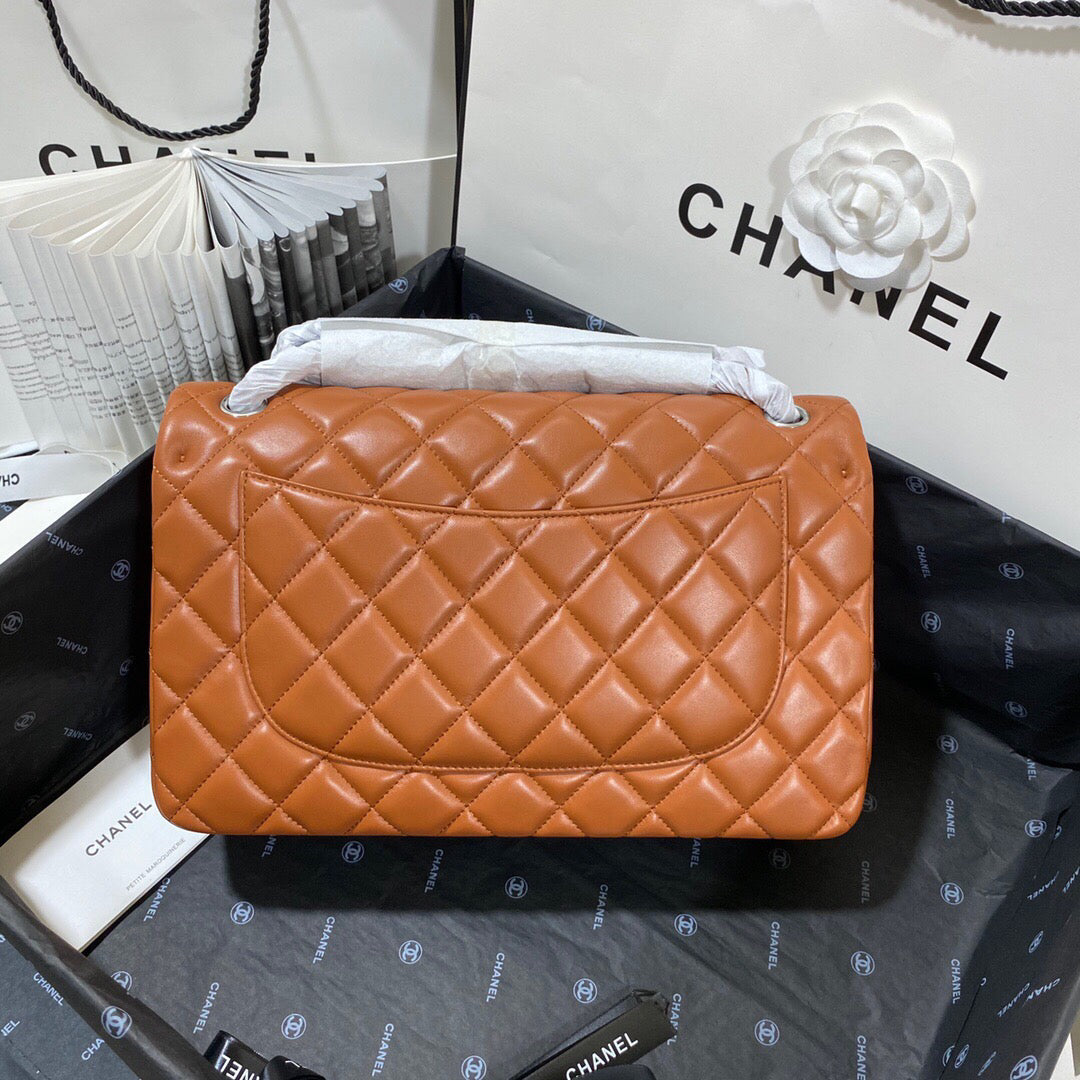 Chanel CF A01113 Classic Flap Bag in Lambskin Tan - Default Title - View 5