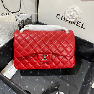 Chanel CF A01113 Classic Flap Bag in Lambskin Red - Default Title - View 3