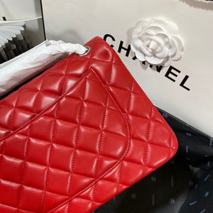 Chanel CF A01113 Classic Flap Bag in Lambskin Red - Default Title - View 6