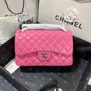 Chanel CF A01113 Classic Flap Bag in Lambskin Pink - Default Title - View 3