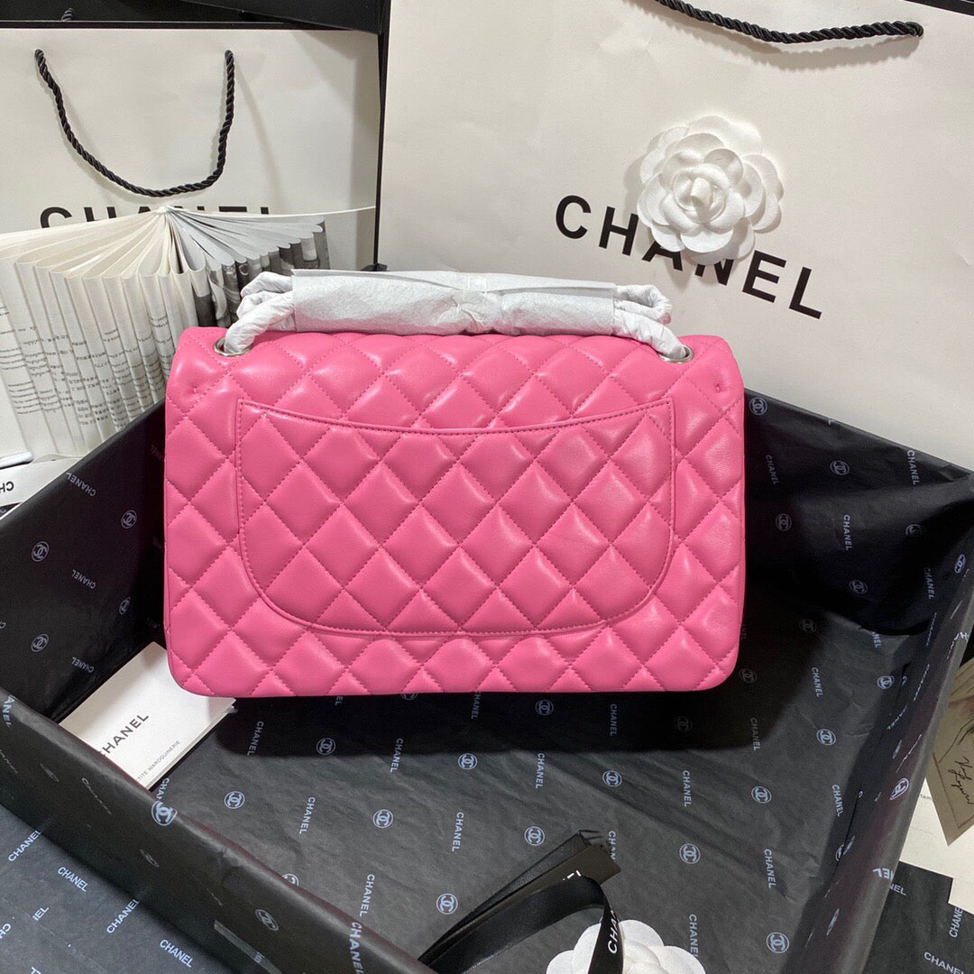 Chanel CF A01113 Classic Flap Bag in Lambskin Pink - Default Title - View 5