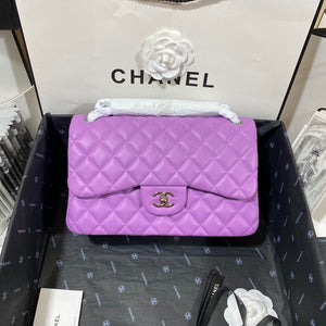 Chanel CF A01113 Classic Flap Bag in Lambskin Purple - Default Title - View 1
