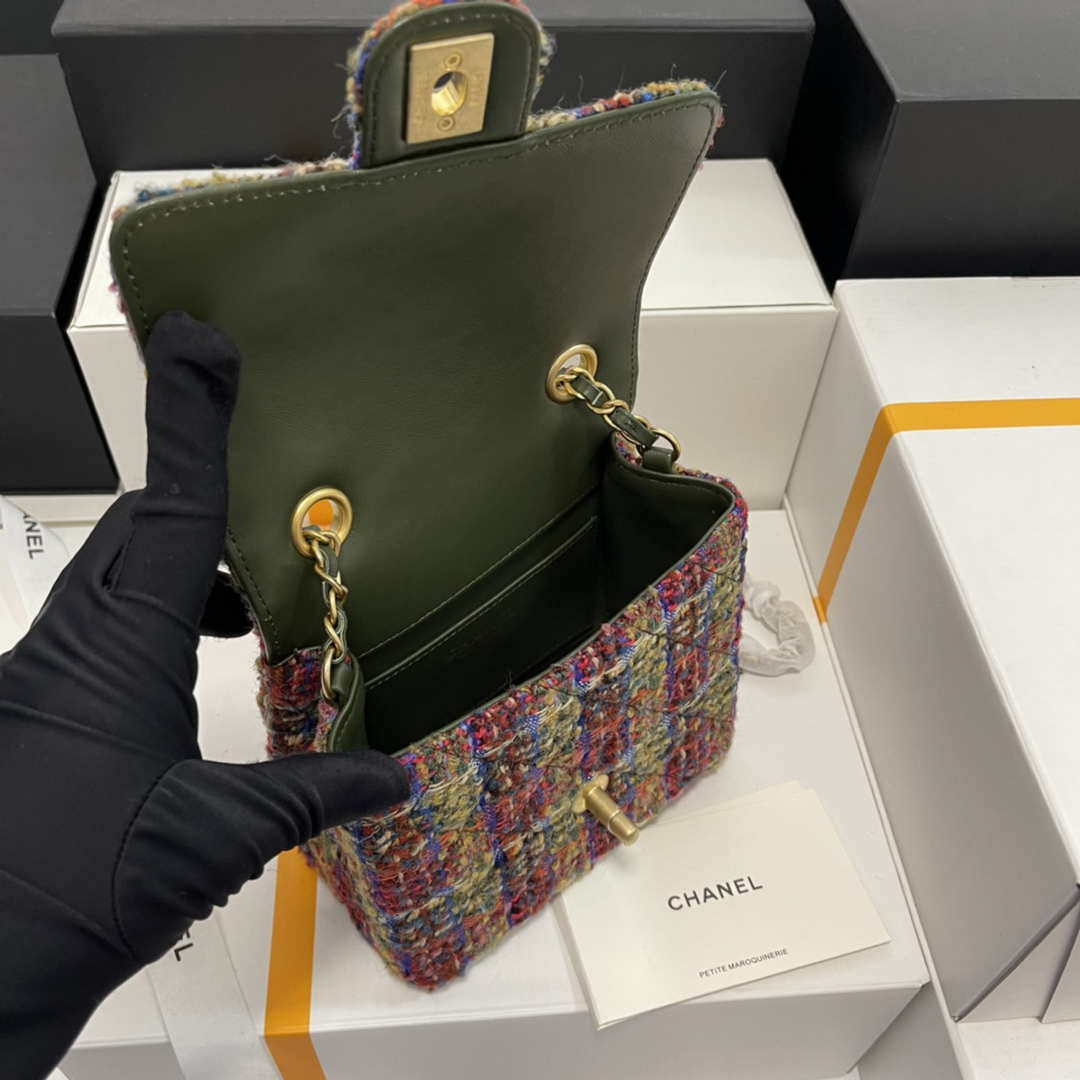 Chanel CF A1115 Mini Flap Bag Wool Tweed - Default Title - View 4