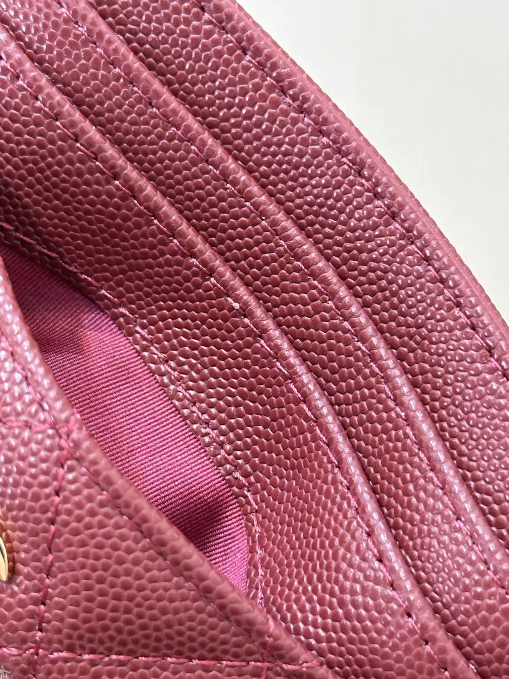 Chanel Classic Card Holder Grained Calfskin & Gold AP0213 Wine Red