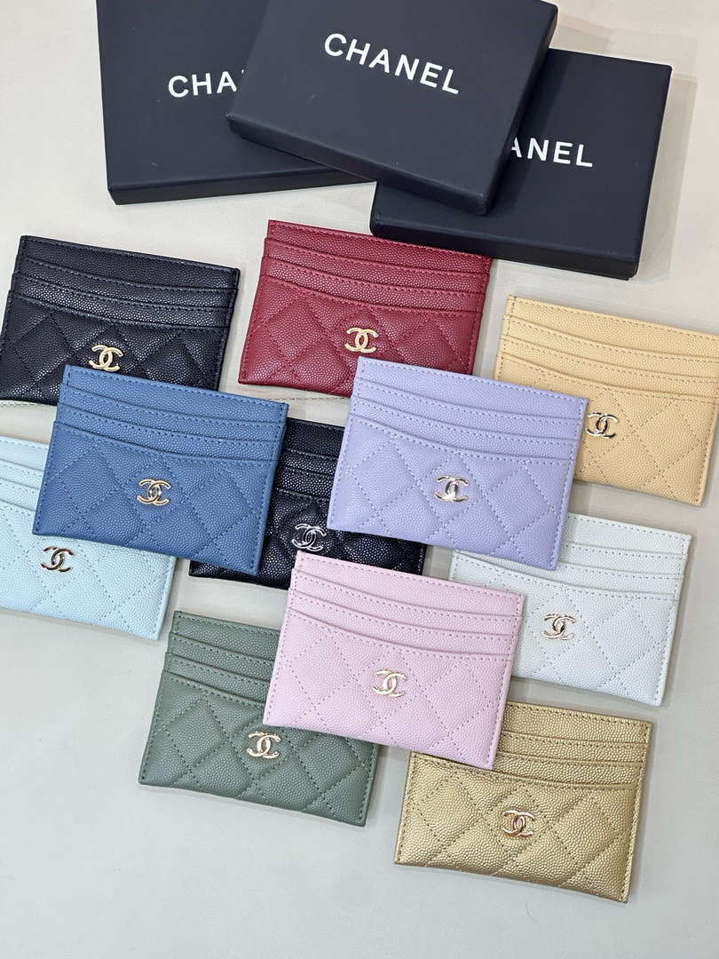 Chanel Classic Card Holder Grained Calfskin & Gold AP4472