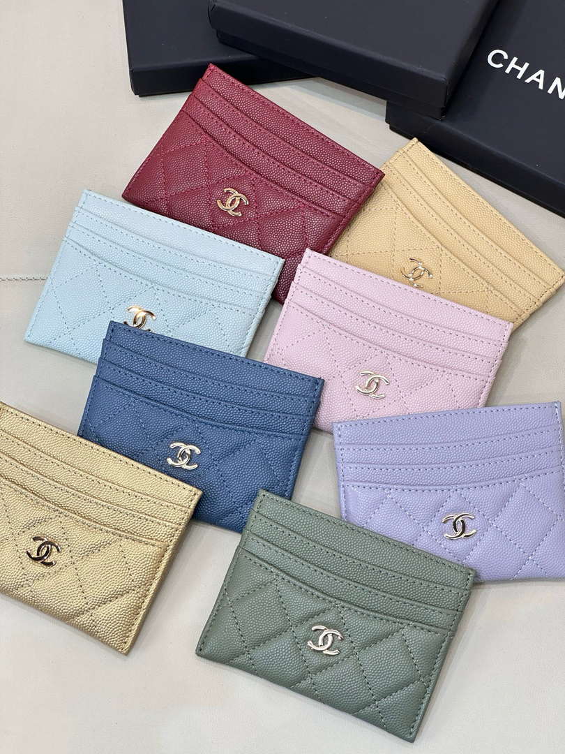 Chanel Classic Card Holder Grained Calfskin & Gold AP4472