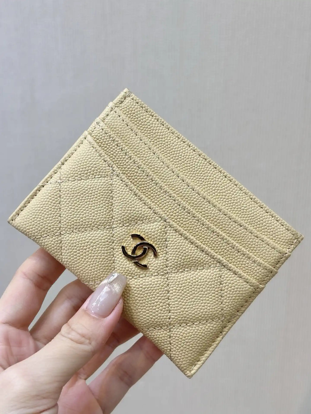 Chanel Classic Card Holder Grained Calfskin & Gold AP4472