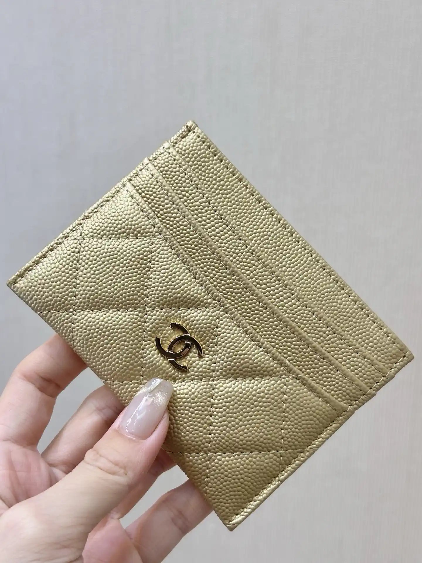 Chanel Classic Card Holder Grained Calfskin & Gold AP4472