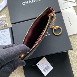 Chanel Classic Card Holder Zipper Lambskin A50168 Black Gold - Default Title - View 8