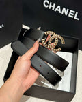Chanel classic double C belt 3.0Cm leather AA0950