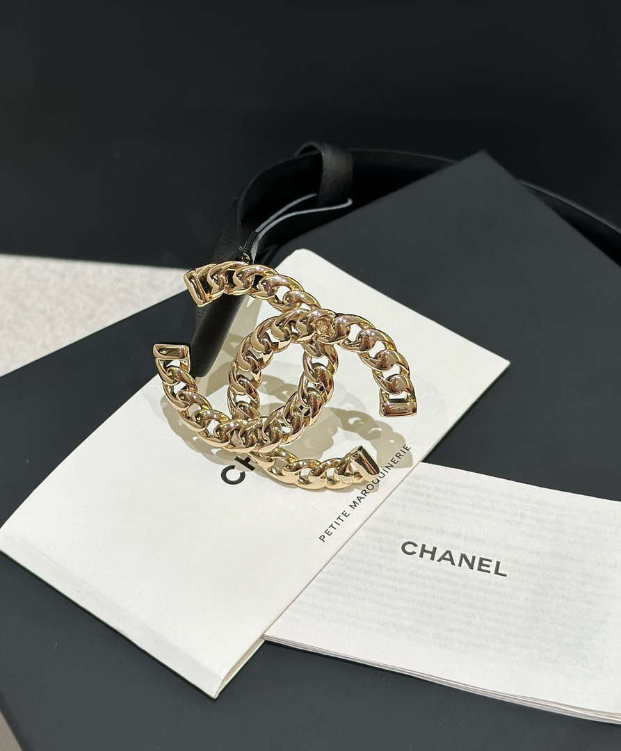 Chanel classic double C belt 3.0Cm leather AA0950