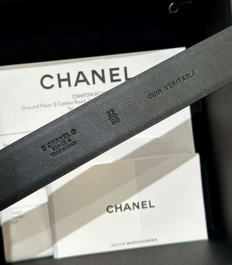 Chanel classic double C belt 3.0Cm leather AA0951