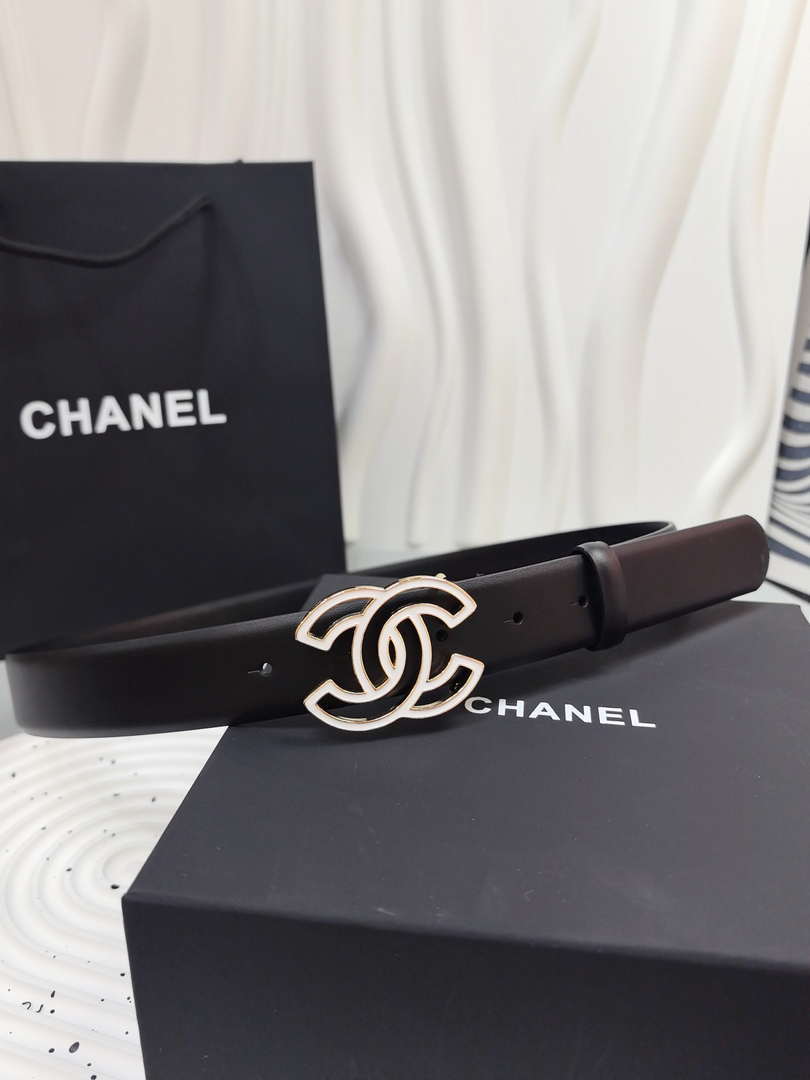 Chanel classic double C belt 3.0Cm leather AA0952