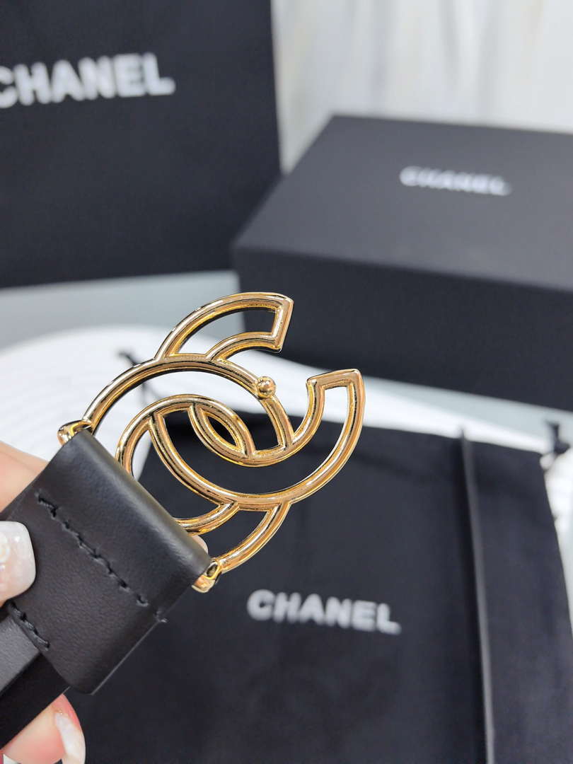 Chanel classic double C belt 3.0Cm leather AA0952