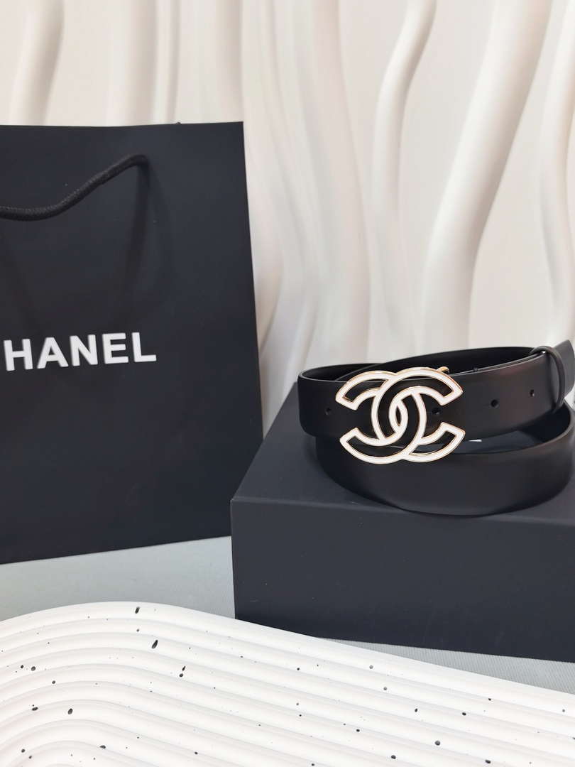 Chanel classic double C belt 3.0Cm leather AA0952