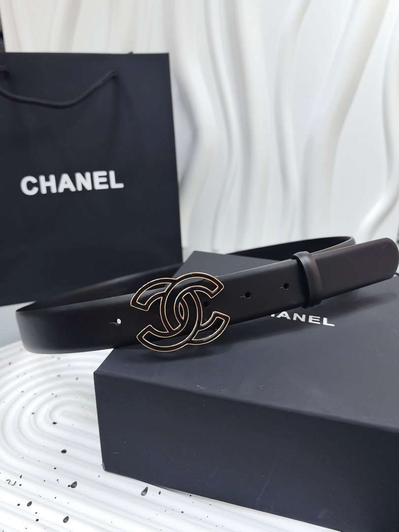 Chanel classic double C belt 3.0Cm leather AA0953