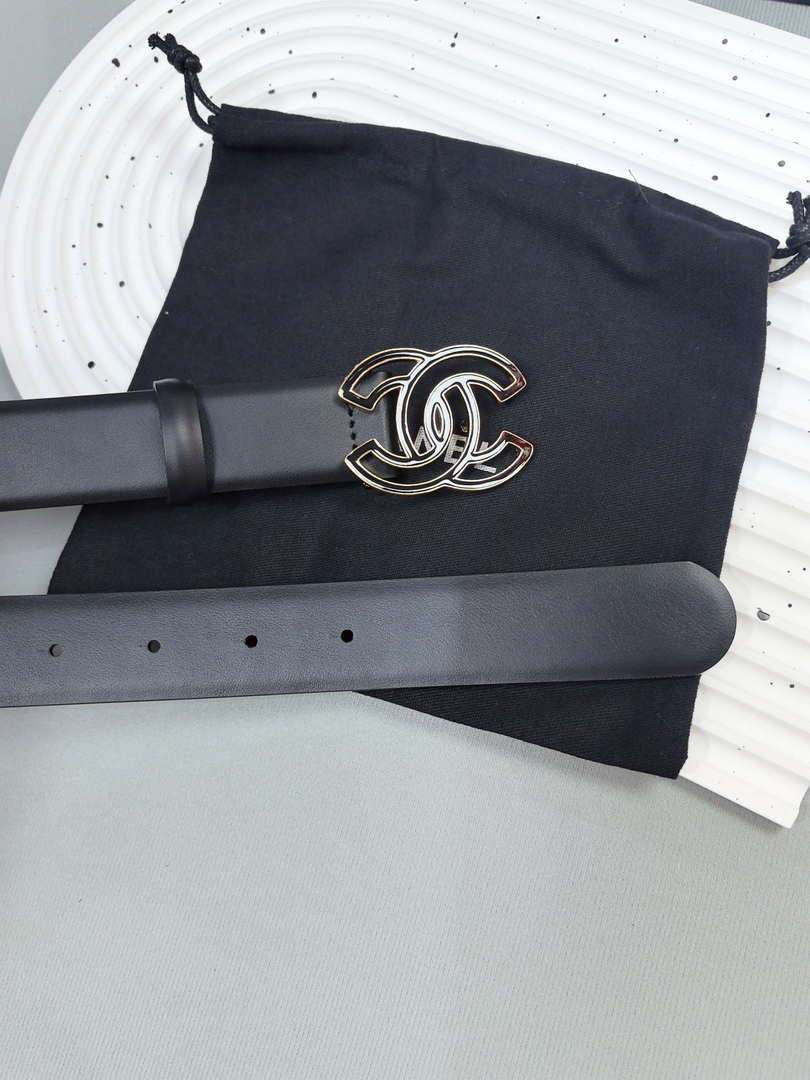Chanel classic double C belt 3.0Cm leather AA0953