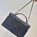 Chanel Classic Vanity with Chain Braided Raffia & Gold-Tone Metal AP4385 Black - Default Title - View 1
