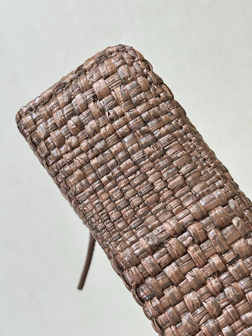 Chanel Classic Vanity with Chain Braided Raffia & Gold-Tone Metal AP4385 Brown