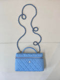 Chanel Classic Vanity with Chain Denim & Gold-Tone Metal AP4385 Blue